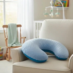 Almohada Embarazo Y Lactancia Bebe Cojín Maternidad Amamanta Cielo Turqueza Bolas